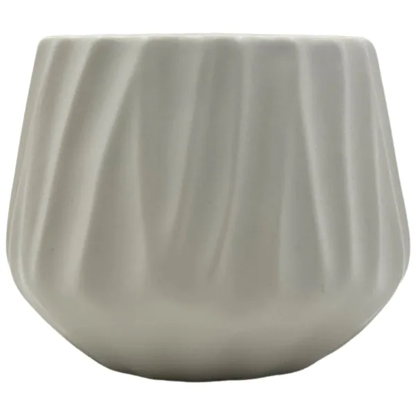 MCarr 5.51"x5.51"x4.33" Ceramic Pot Matte White