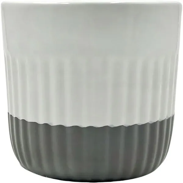 Mcarr 5"x5"x5" Ceramic Pot Glossy Glaze White and Black - Image 2