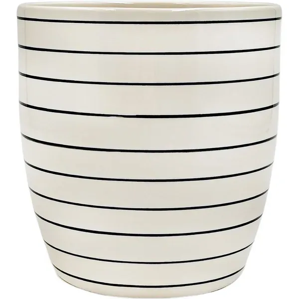Mcarr 6"x6"x5.5" Ceramic Pot Glossy Glaze Blue/Grey/Teal - Image 2
