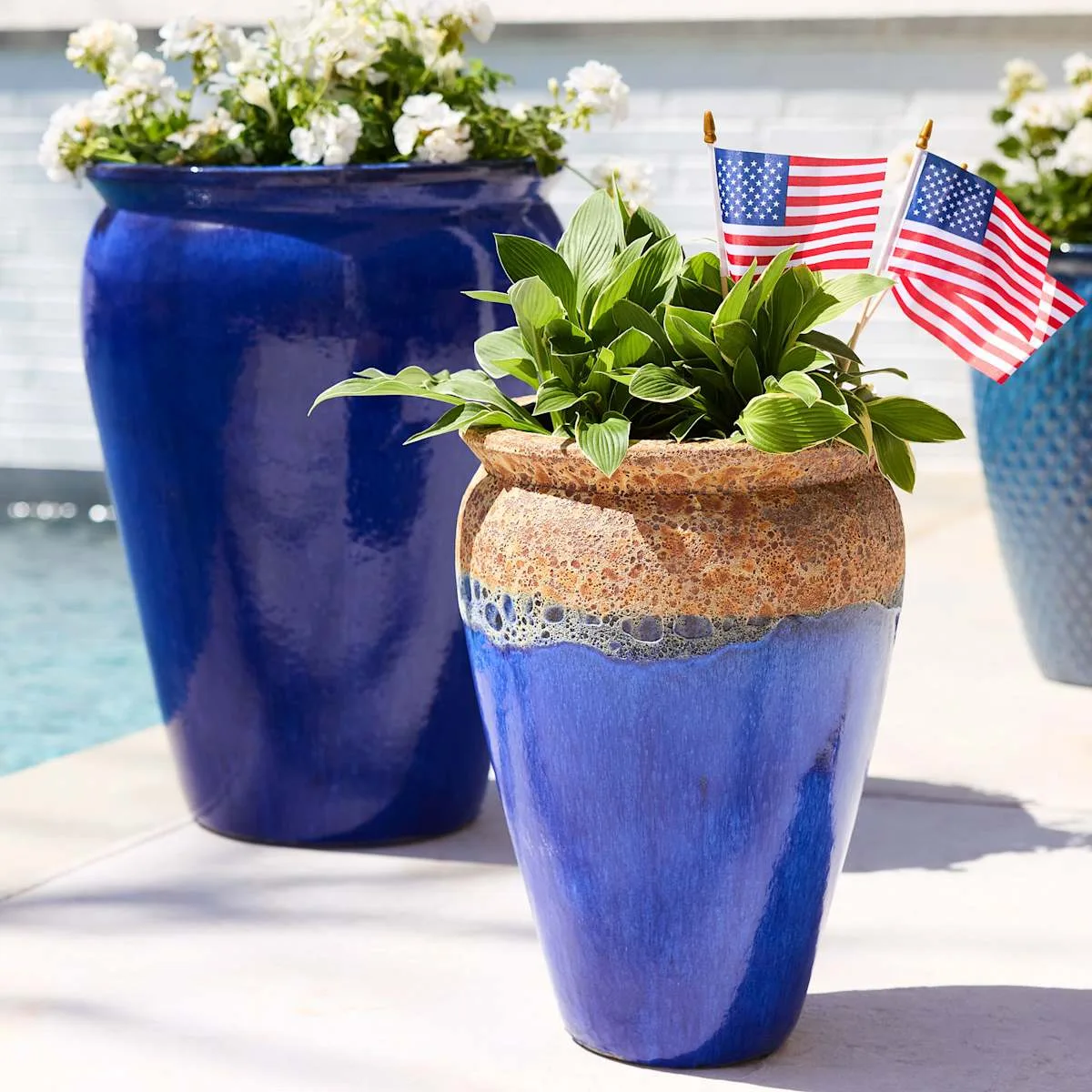 MCarr 6pc Large Rim Planter Pallet Volcanic Admiral Blue - Image 2