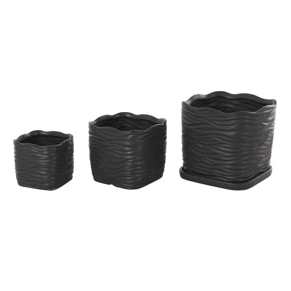 MCarr 7.Ribbed Planter Set Asst Colors - Image 2
