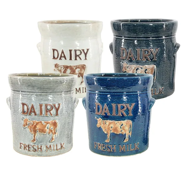 MCarr 8PC 6.1" Dairy Cow Planter Set (Case of 8)