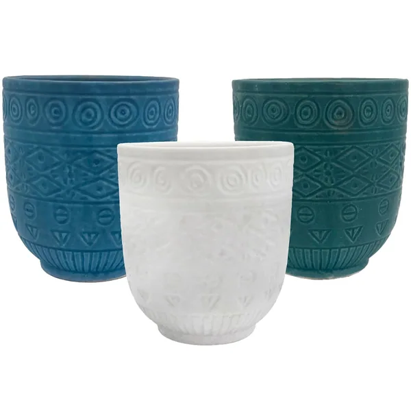 MCarr 8pc 7.5" Primitive Planter Asst Colors (Case of 8)