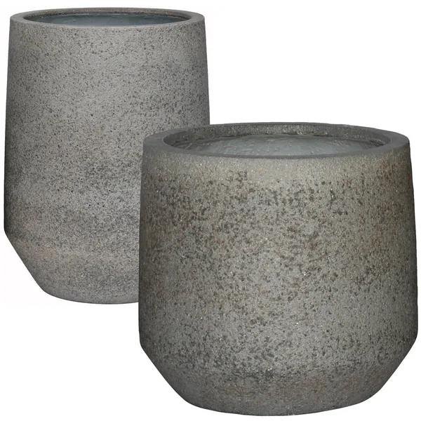 MCarr Ficonstone Round Planter Pallet of 18 Gray Stone