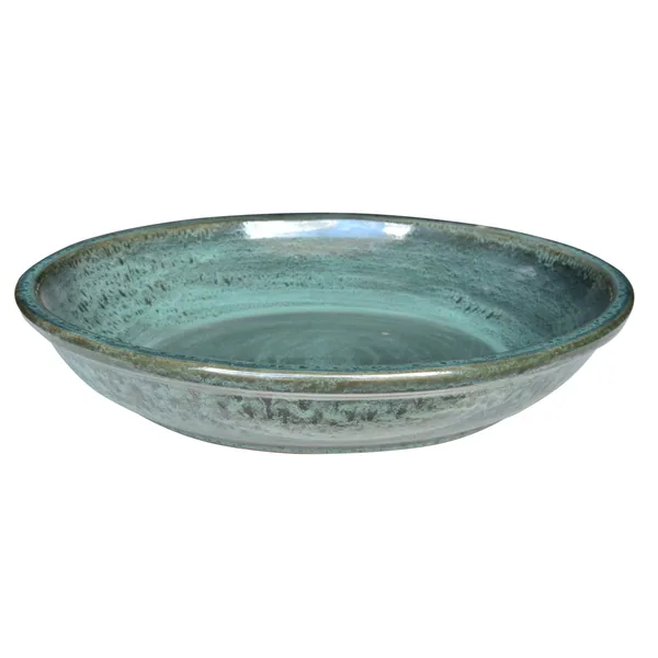 Michael Carr 11.8" Flared Round Saucer Falling Green