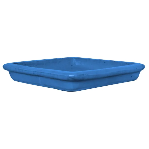 Michael Carr 14.2" Glazed Square Saucer Peacock