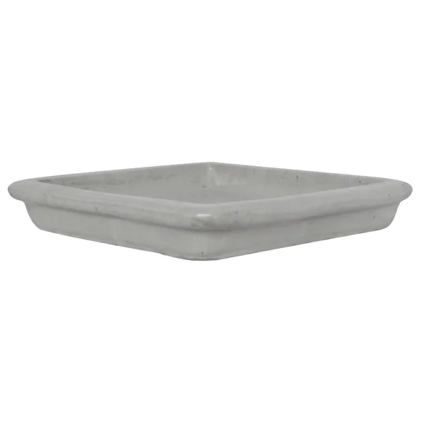 Michael Carr 15.7" Square Saucer Dallas Gray