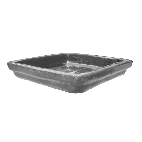Michael Carr 15.7" Square Saucer London Gray - Image 2