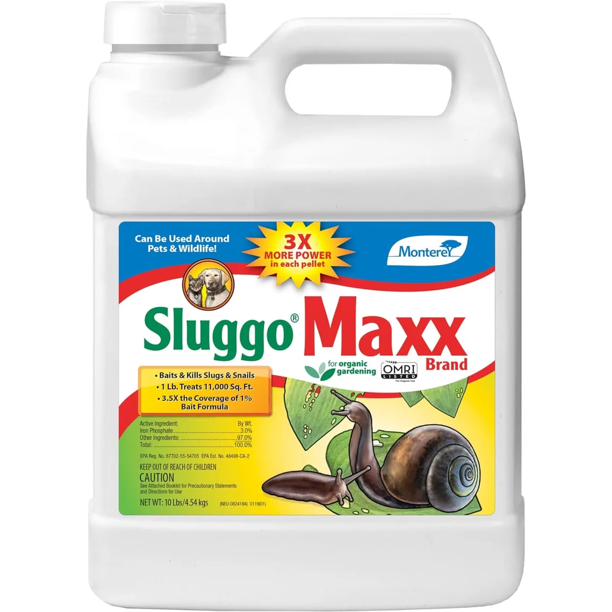 Monterey 2 lbs Sluggo Max 3% Iron Phosphate Jug - Image 2