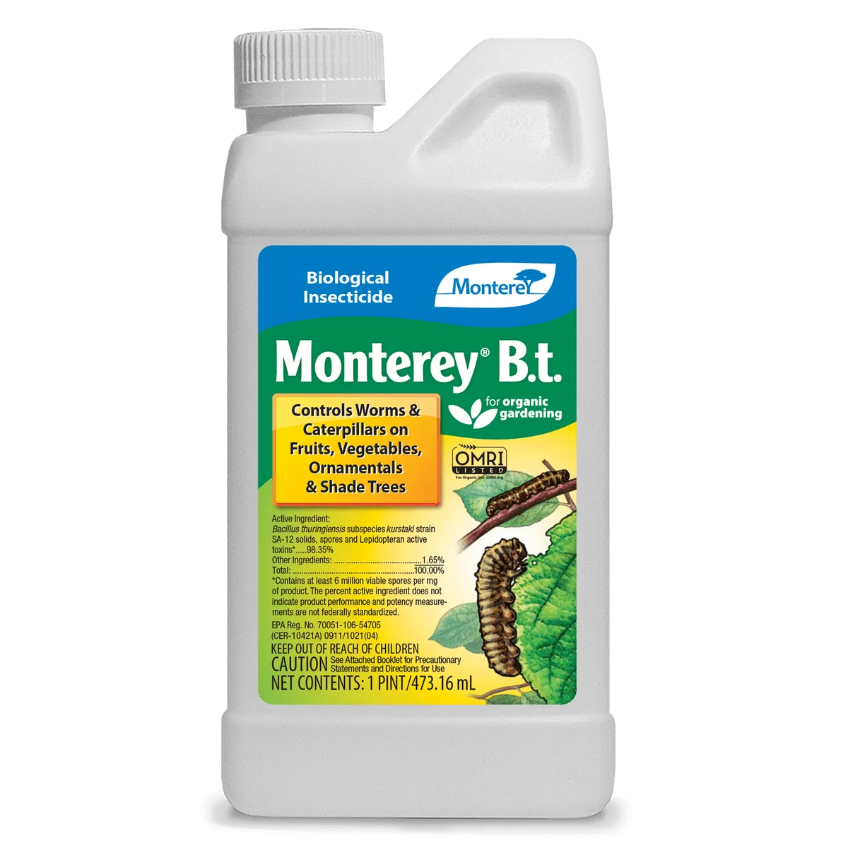 Monterey Pt B.t. Bacillus thuringiensis Biological Insecticide BT - Image 2