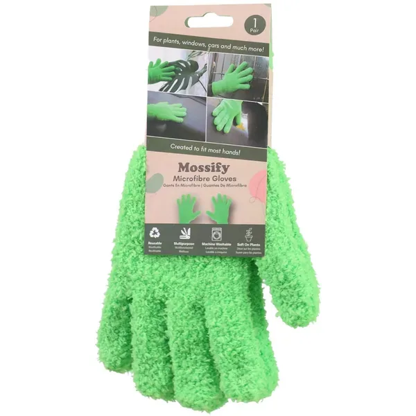 Mossify One Size Microfiber Gloves Green - Image 2