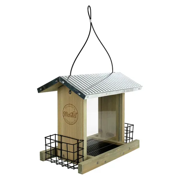 Natures Way 3qt Hopper Feeder w/ Suet Cages Weathered Galvanized - Image 2
