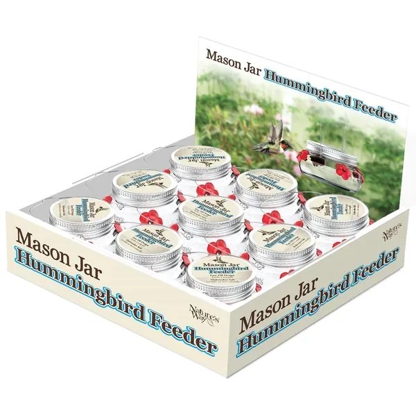 Natures Way 9pc 6oz Mason Hummingbird Feeder Tray Pack - Image 2