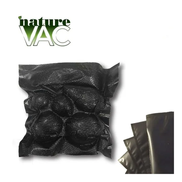 NatureVac NatureVAC 11"x24" Precut Vacuum Seal Bags All Black (50-pack)