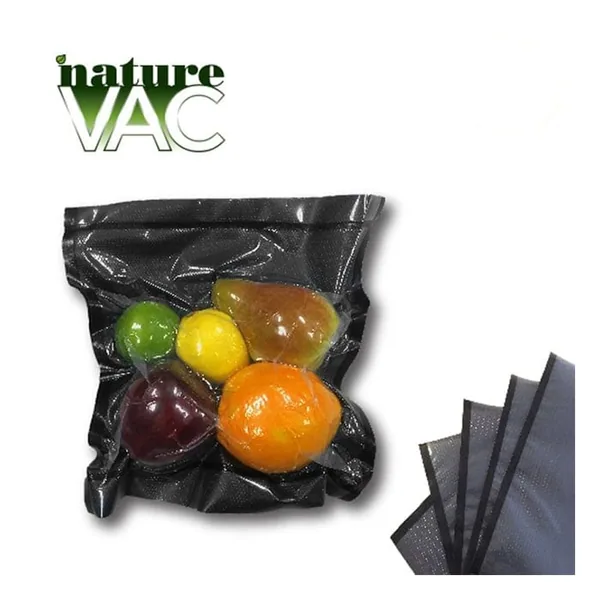 NatureVac NatureVAC 15"x20" Precut Vacuum Seal Bags Black/Clear (50-pack)