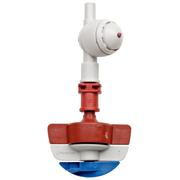 Netafim 18.4gpm SpinNetafim Sprinkler Head Assembly w/ CNL Red Mist Red Body Blue Spinner