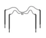 Netafim Netafim NET 18" 4-Way Flat MOD Manifold Assembly Short Angle Arrow Dripper w/ Super Flex UV White PE Tubing 25/Bag