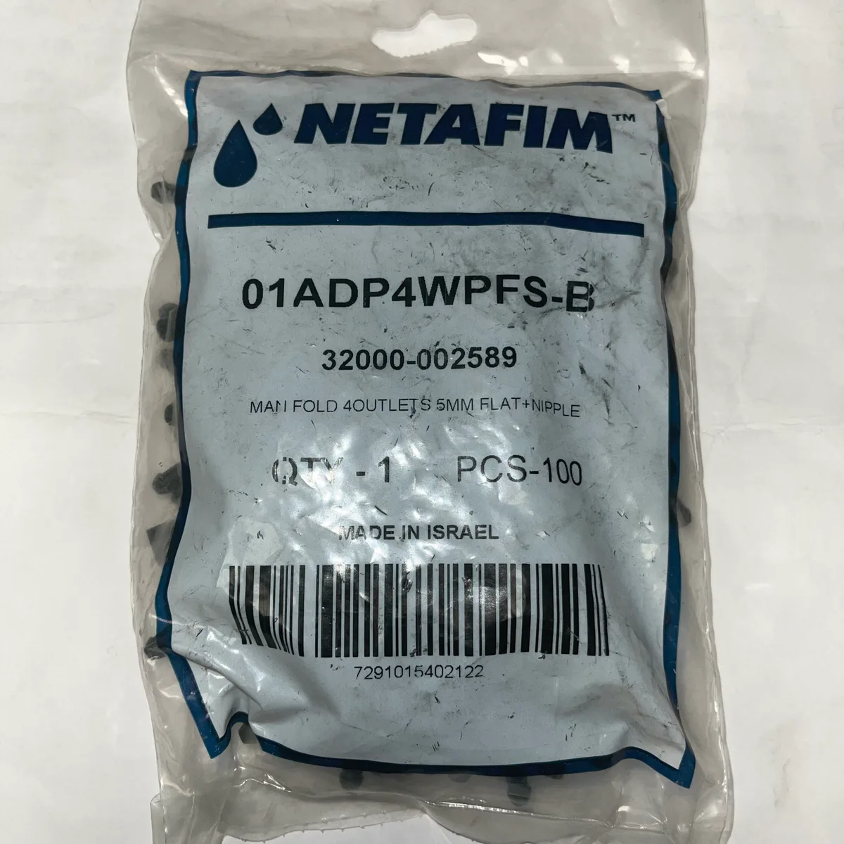 Netafim NET 4-Way Flat Stackable MOD Adapter Only 100/Bag - Image 2