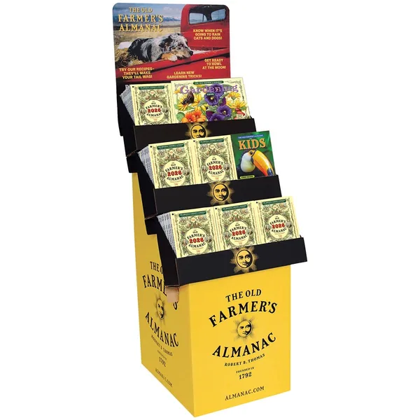 Old Farmers Almanac Old Farmer's Almanac 66pc Floor Display 50 Almanacs/Garden Calendar/6 Kids 2026