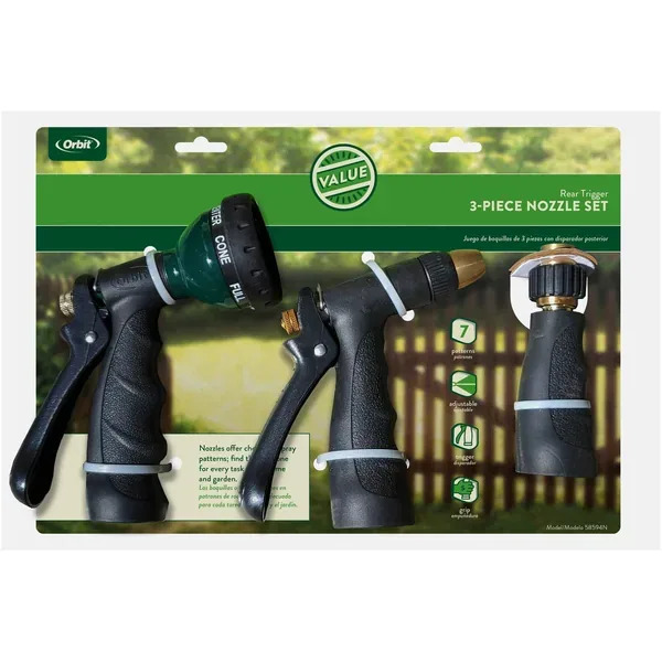 Orbit 3pc Nozzle Set with Rear Trigger Zinc Green - Image 2