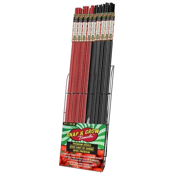 Panacea 30pc 72" Tomato 4 Leg Plant Support Red/Black (Case of 30)