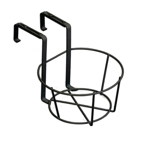 Panacea 8" Ring Over The Deck Adj Flower Pot Holder Black
