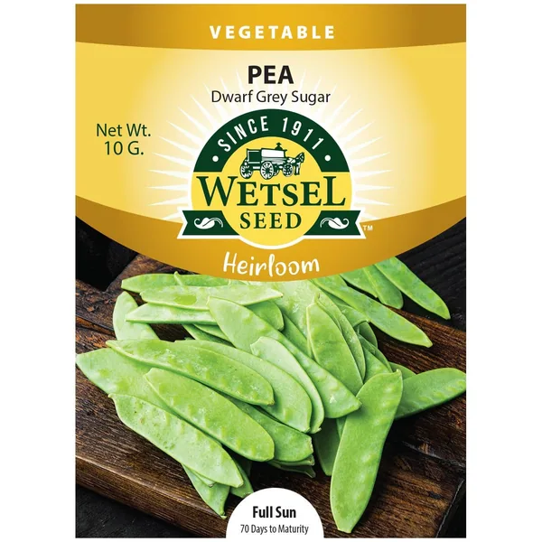 Wetsels Packet Seeds Pea, Heirloom Dwarf Grey Sugar 10 Grams