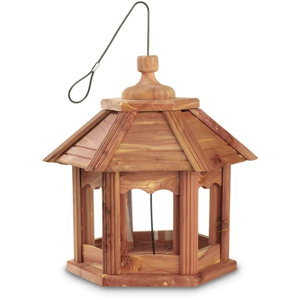 Cedar Works Pennington Cedar Gazebo Bird Feeder