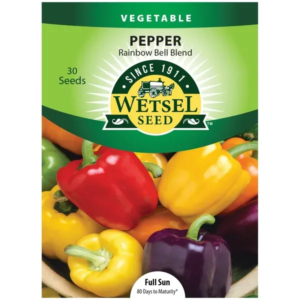 Peppers, Rainbow Bell Blend 30 Seed Count - Image 2