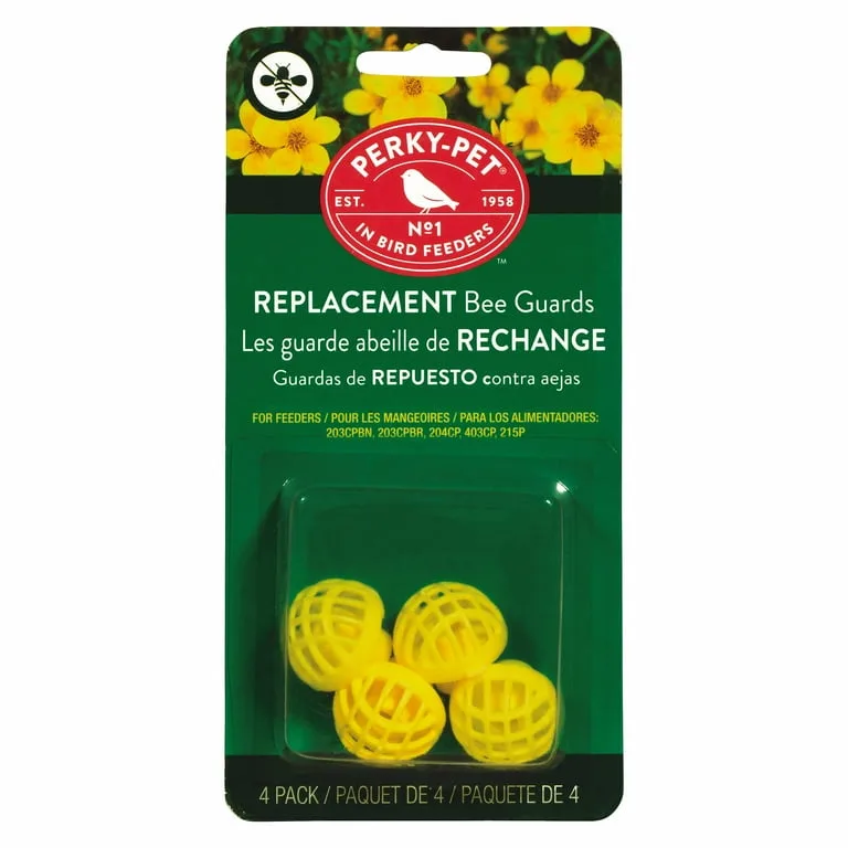 Perky Pet Yellow Bee Guards 4/card Fit 203s - Image 2