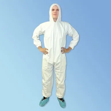 Permaguard II Disposable Coverall, Microporous, Elastic Wrist, Ankles, and Hood, White