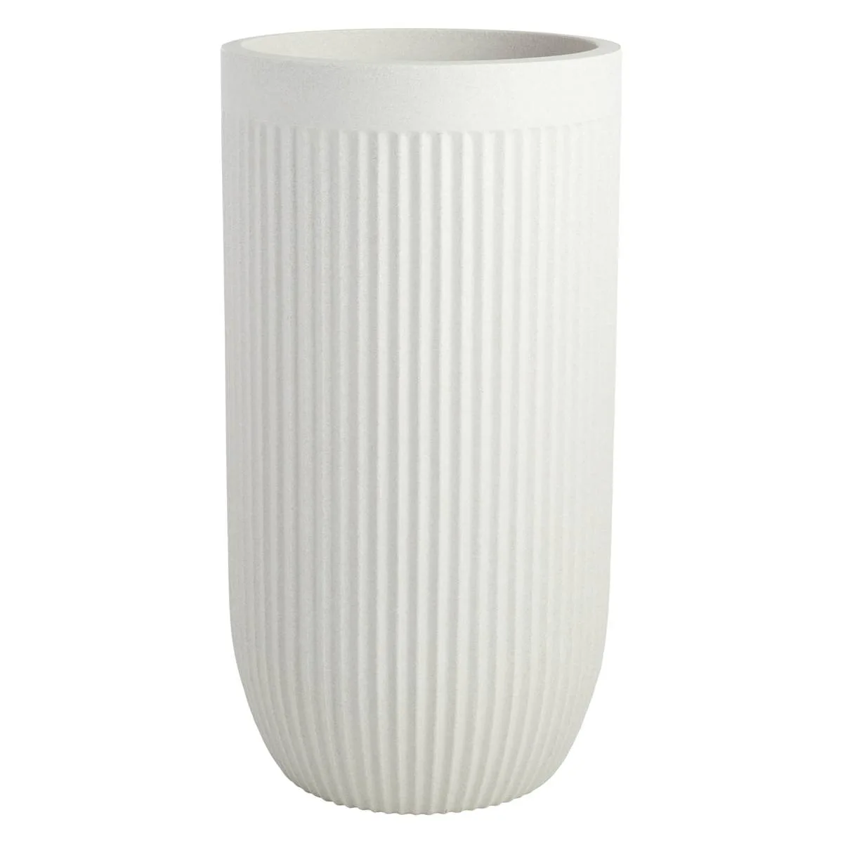 PHG 11"x11.5" Fluted Cylinder Planter Bright White — Case of 2 - Image 2