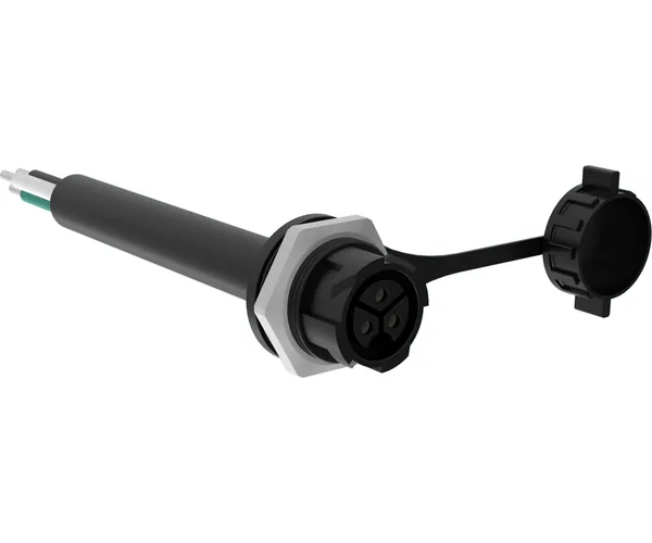 PHOTOBIO PHOTOBIO AC Female Panel mount, 40A M25, Pigtail 6" 10AWG