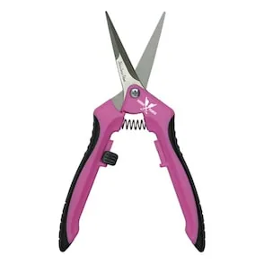 Piranha Piranha Pruner Trimming Scissors - Pink Handle & Straight Stainless Steel Blade