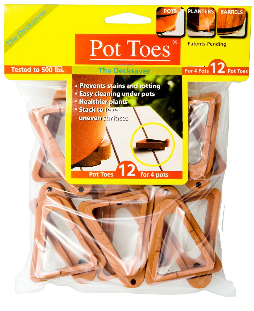 Plant Stand Pot Toes Terra Cotta 12pk Bag - Image 2