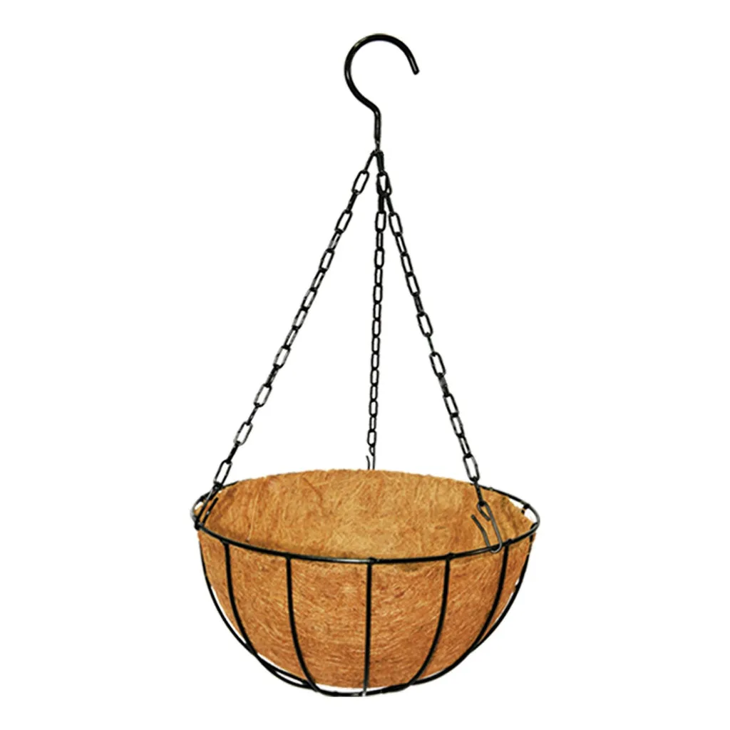 PlantBest 12"/30cm Metal Hanging Basket With Coir Liner - Image 2