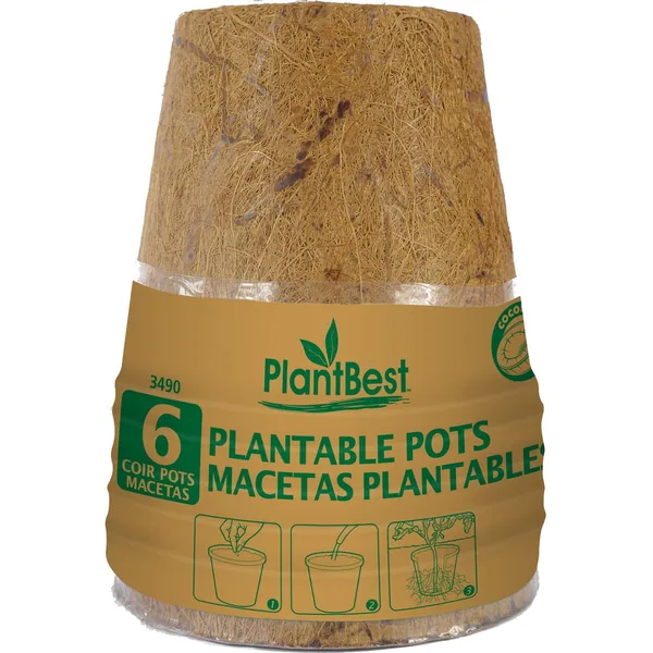 PlantBest 4.25" Biodegradable Coconut Coir Pot - 6 Pk