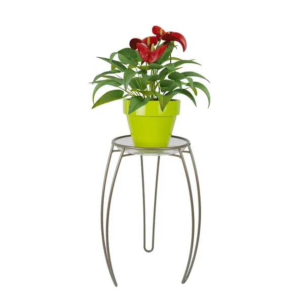 Plastec 20" Metal Main Street Plant Stand Taupe - Image 2