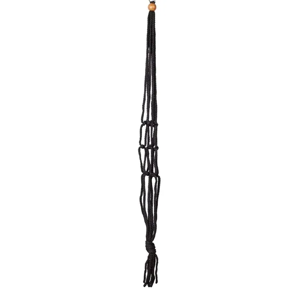 Primitive Black Macrame Plant Hanger
