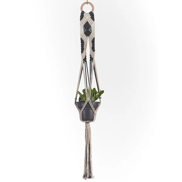 Primitive Black & White Plant Hammock