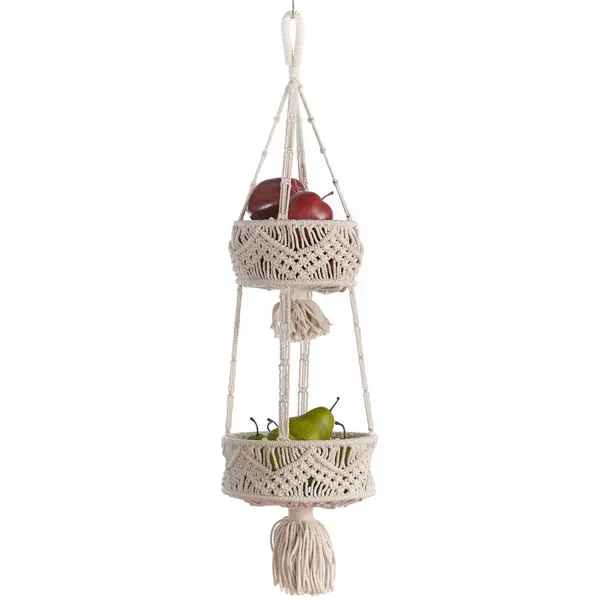 Primitive Double Tier Hanging Utility Basket - Image 2