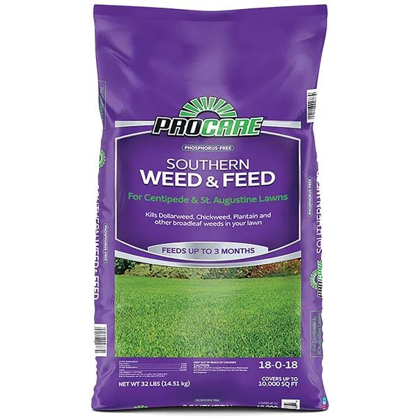 Pro Care 32 lbs Phosphorus Free Southern Weed & Feed 18-0-18 10M