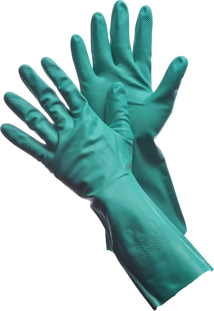 ProWorks Chemical Resistant Nitrile Gloves, Green, 15 mil, 12 PR/BG — Pack of 12 - Image 2