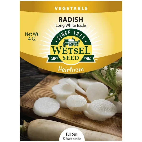 Radish, Long White Icicle 4 Grams - Image 2