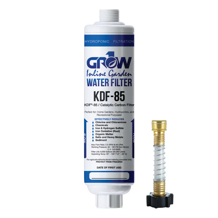 GROW1 Inline KDF-85 Garden Water Filter – Chloramine, Chlorine (Refurbished) - Image 2