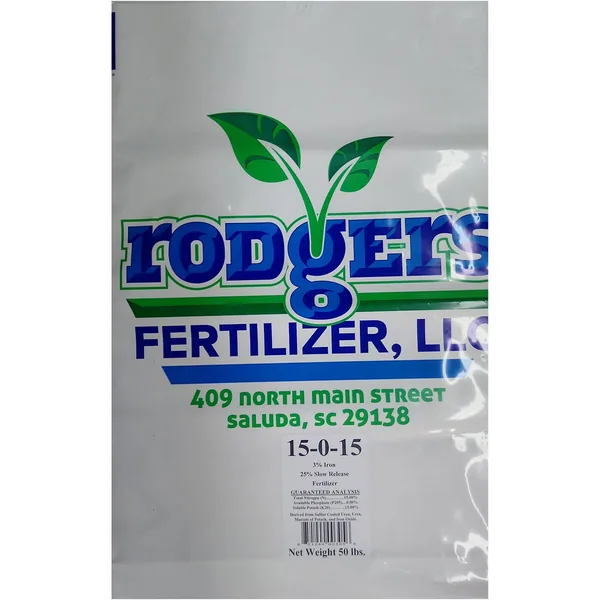Rodgers Fertilizer Rodgers 50 lbs 15-0-15 3% FE 25% SCU Fertilizer