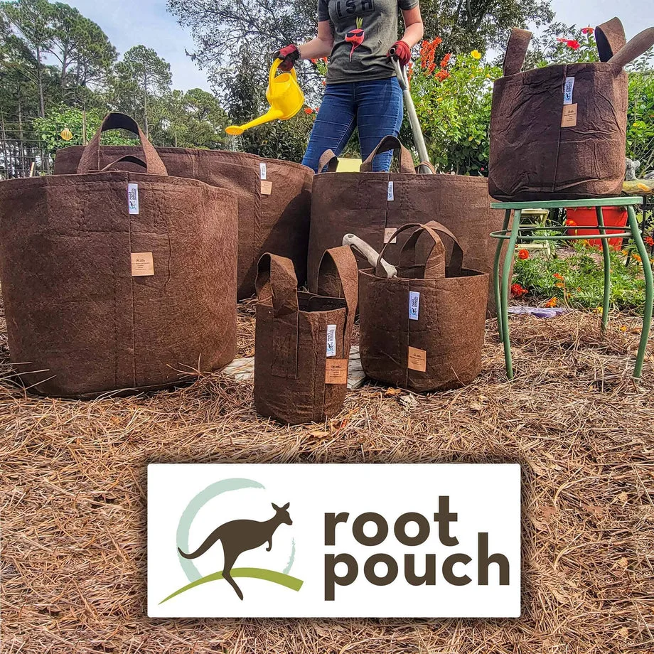 Root Pouch #03 w/ Handle Brown Multi Use 3gal Fabric Pot - Image 2