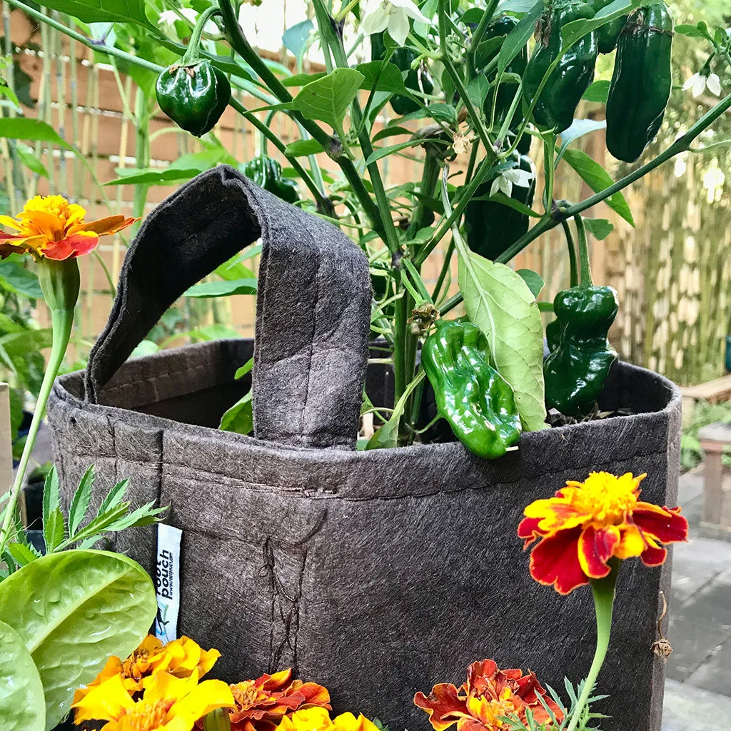 Root Pouch #05 Grey Natural Blend 5gal Fabric Pot - Image 2