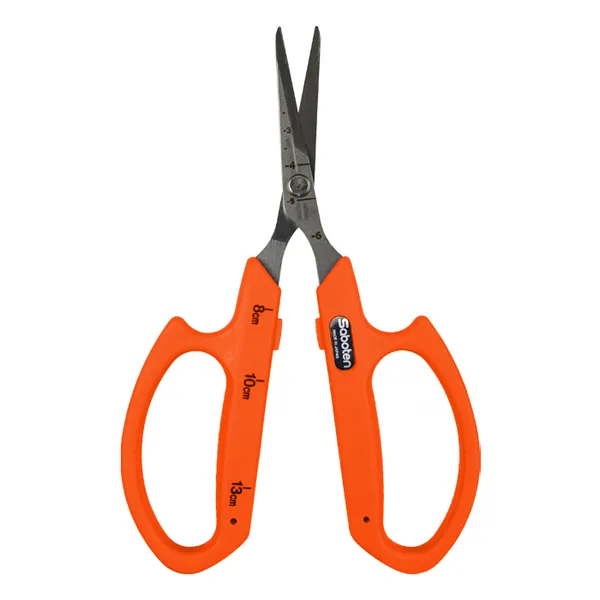 Saboten Stainless Steel Straight Blade Trimming Scissors, Orange (PT-12)