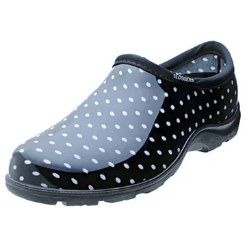 Sloggers Womens Shoe Black White Polka Dot Size 8